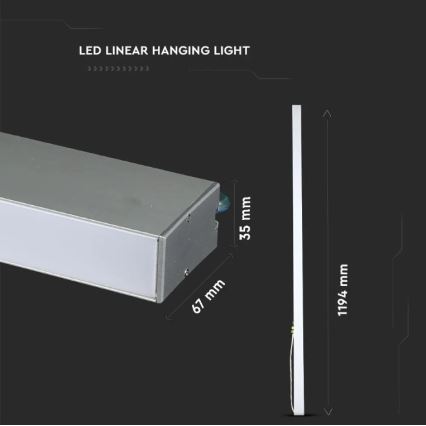 LED Lestenec na vrvici SAMSUNG CHIP LED/40W/230V 4000K srebrn