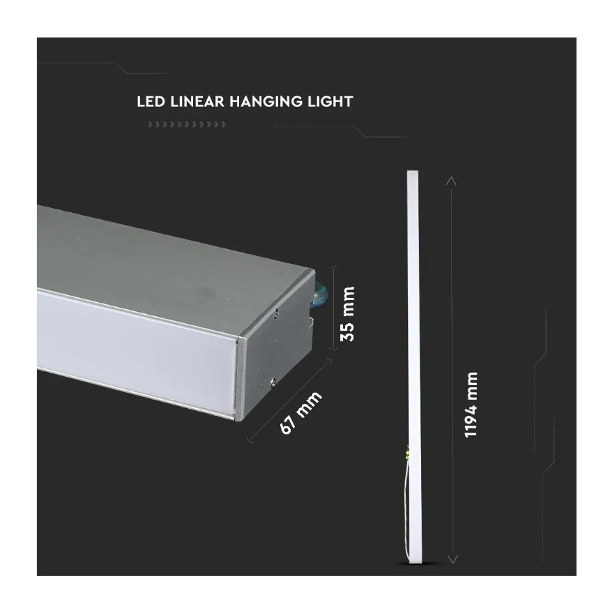 LED Lestenec na vrvici SAMSUNG CHIP LED/40W/230V 4000K srebrn