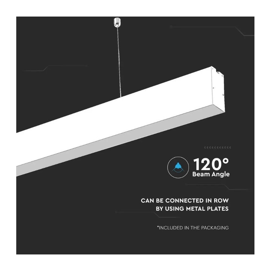 LED Lestenec na vrvici SAMSUNG CHIP LED/40W/230V 6400K bel