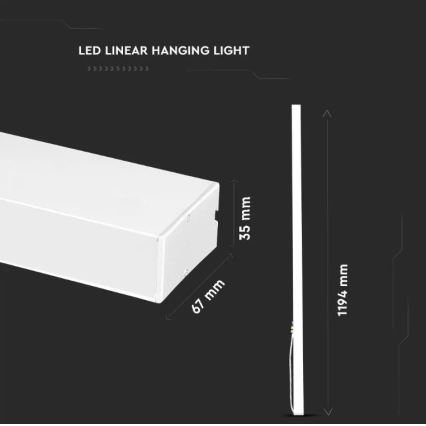 LED Lestenec na vrvici SAMSUNG CHIP LED/40W/230V 6400K bel