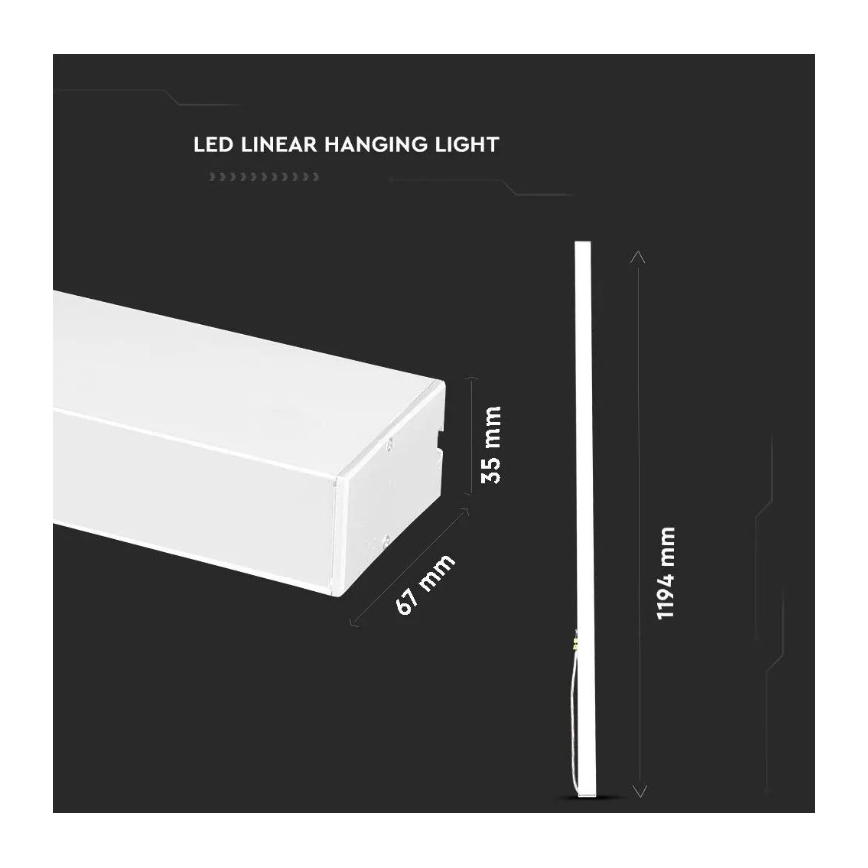 LED Lestenec na vrvici SAMSUNG CHIP LED/40W/230V 6400K bel