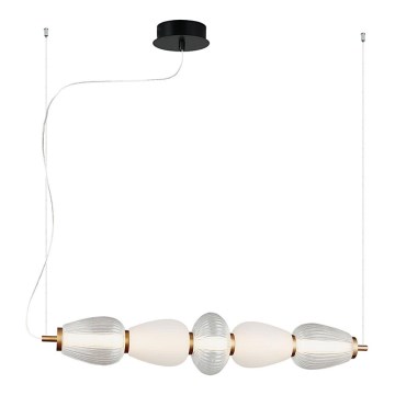 LED lestenec na vrvici SHINY LED/23W/230V bela/zlata