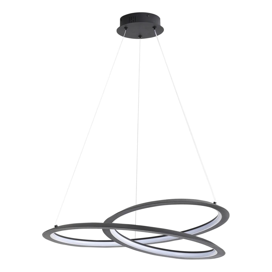 LED Lestenec na vrvici TANGO LED/44W/230V 4000K pr. 60 cm črna