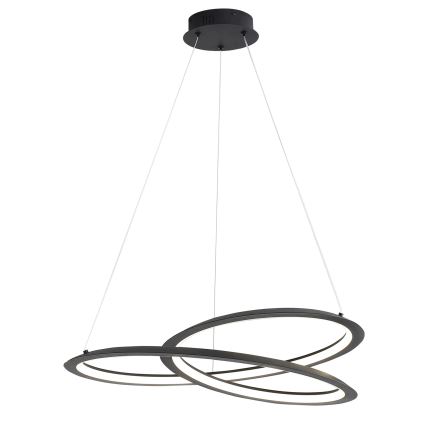 LED Lestenec na vrvici TANGO LED/44W/230V 4000K pr. 60 cm črna