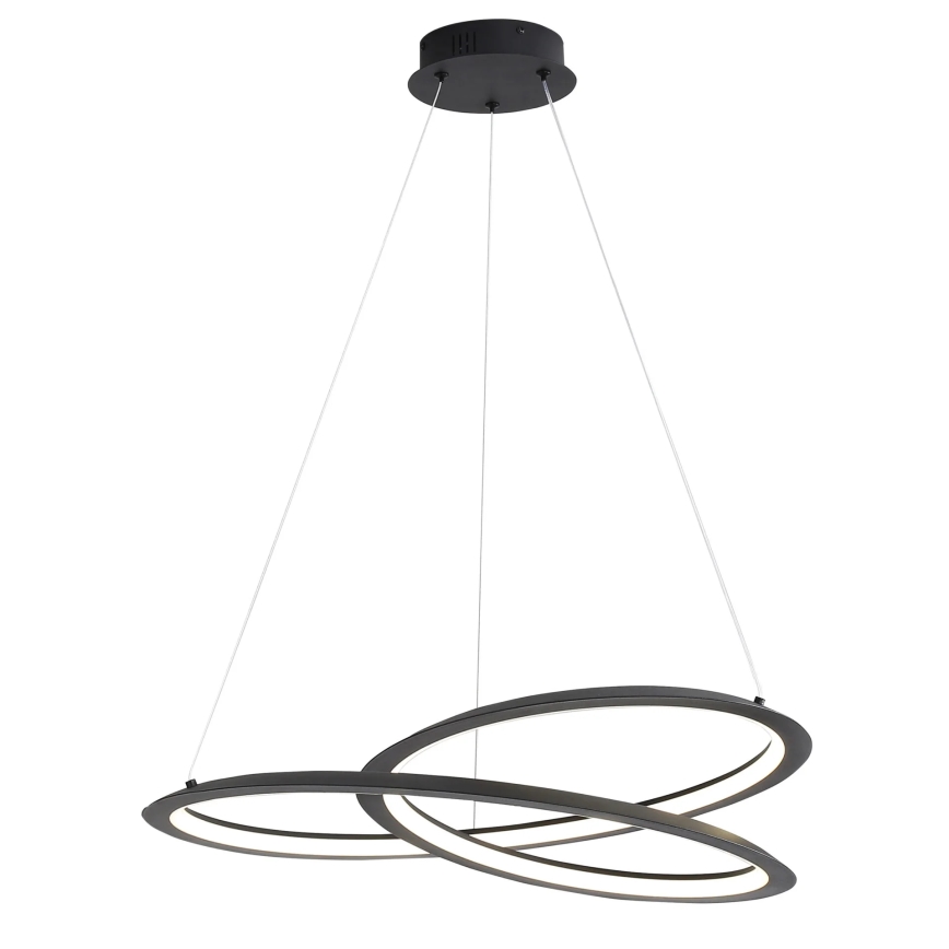 LED Lestenec na vrvici TANGO LED/44W/230V 4000K pr. 60 cm črna
