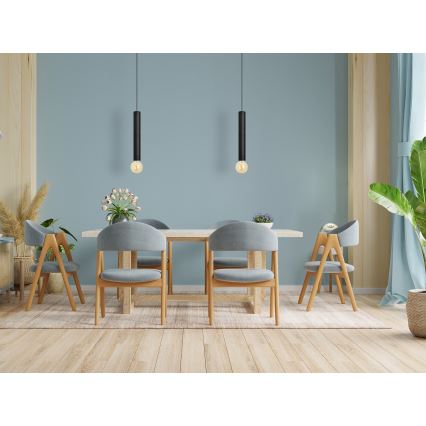 LED Lestenec na vrvici TUBA 1xGU10/20W/230V črn