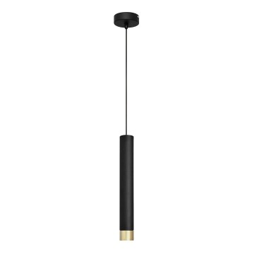 LED Lestenec na vrvici TUBA 1xGU10/4,8W/230V črna/zlata