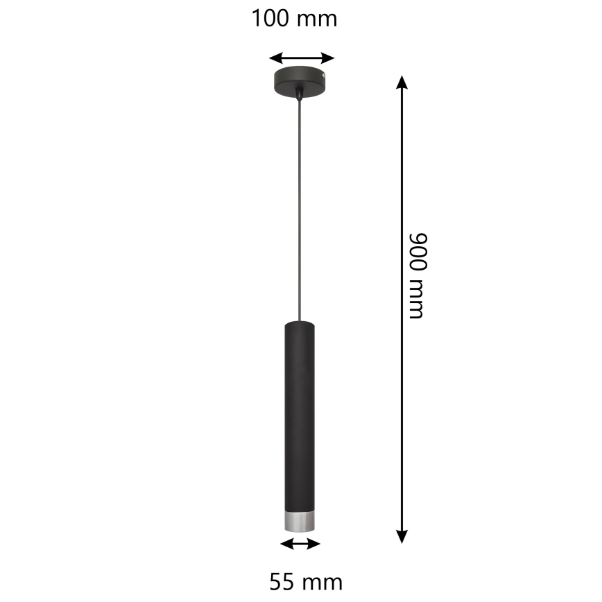 LED Lestenec na vrvici TUBA 1xGU10/4,8W/230V