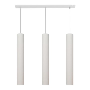 LED Lestenec na vrvici TUBA 3xGU10/4,8W/230V bela