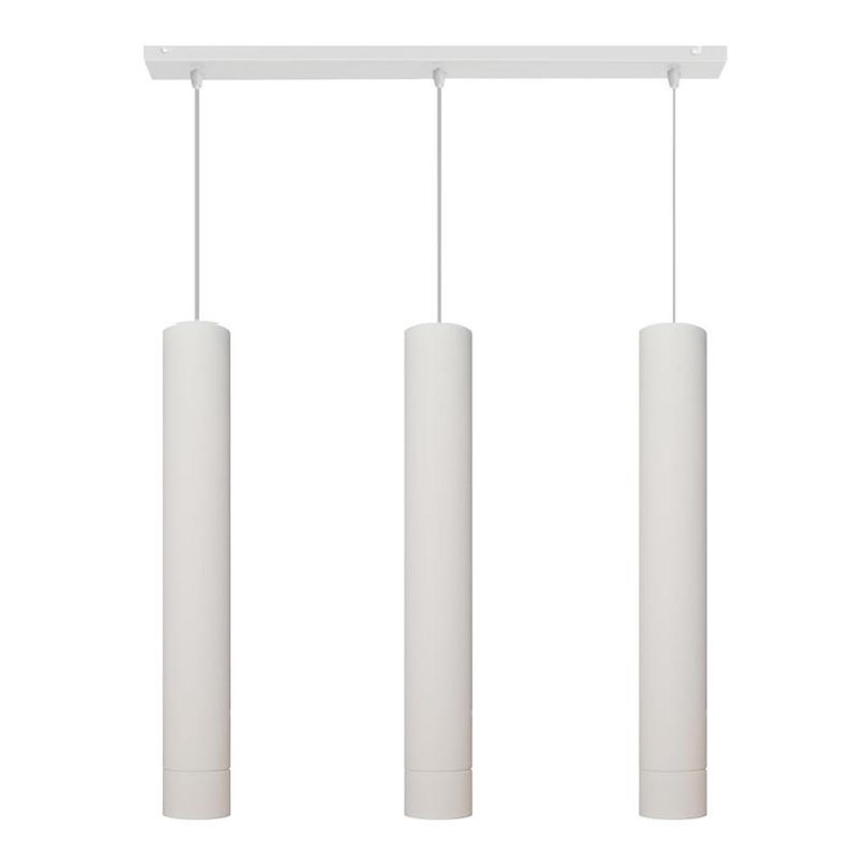 LED Lestenec na vrvici TUBA 3xGU10/4,8W/230V bela