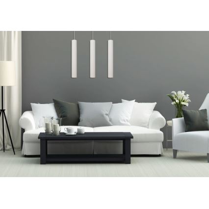 LED Lestenec na vrvici TUBA 3xGU10/4,8W/230V bela