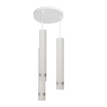 LED Lestenec na vrvici TUBA 3xGU10/4,8W/230V bela/sijajni krom