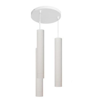LED Lestenec na vrvici TUBA 3xGU10/4,8W/230V belo