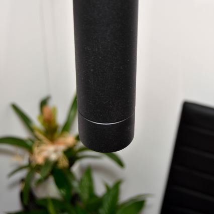 LED Lestenec na vrvici TUBA 3xGU10/4,8W/230V črna