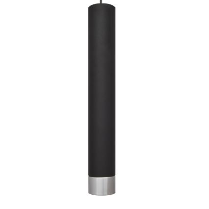 LED Lestenec na vrvici TUBA 3xGU10/4,8W/230V črna/sijajni krom