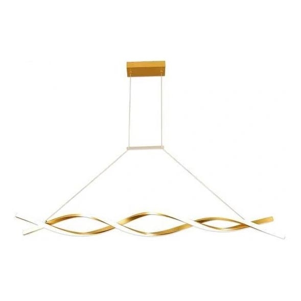 LED Lestenec na vrvici TWIST LED/37W/230V 4000K 120 cm zlata
