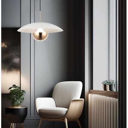 LED lestenec na vrvici VALIA LED/9W/230V bela/zlata