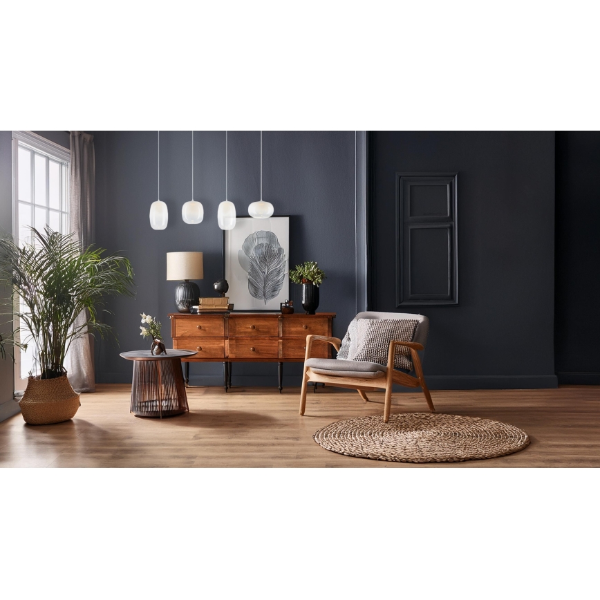 LED Lestenec na vrvici VASO LED/15W/230V bela