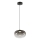LED Lestenec na vrvici VASO LED/4W/230V pr. 18 cm črna/dimna