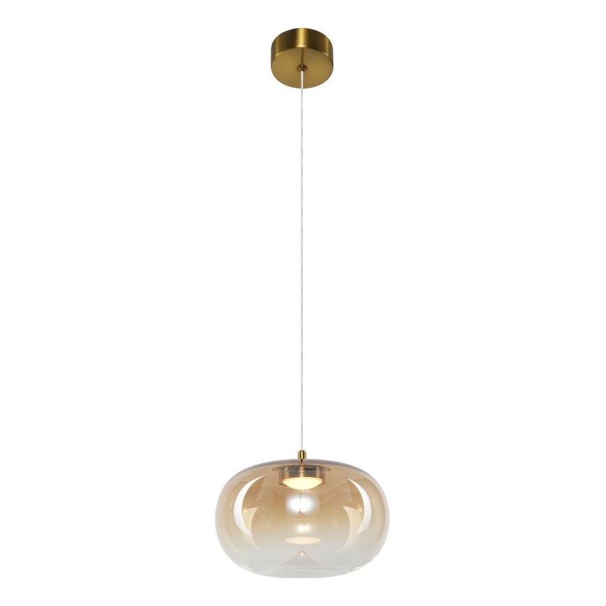 LED Lestenec na vrvici VASO LED/4W/230V pr. 18 cm zlata/dimna