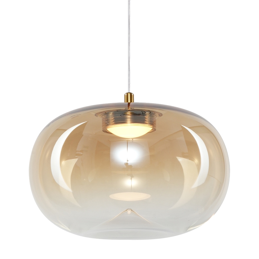 LED Lestenec na vrvici VASO LED/4W/230V pr. 18 cm zlata/dimna