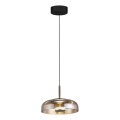 LED Lestenec na vrvici VETRO LED/6W/230V pr. 23 cm bež/črna