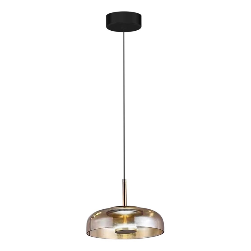 LED Lestenec na vrvici VETRO LED/6W/230V pr. 23 cm bež/črna
