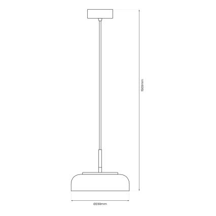 LED Lestenec na vrvici VETRO LED/6W/230V pr. 23 cm bež/črna