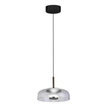 LED Lestenec na vrvici VETRO LED/6W/230V pr. 23 cm siva/črna