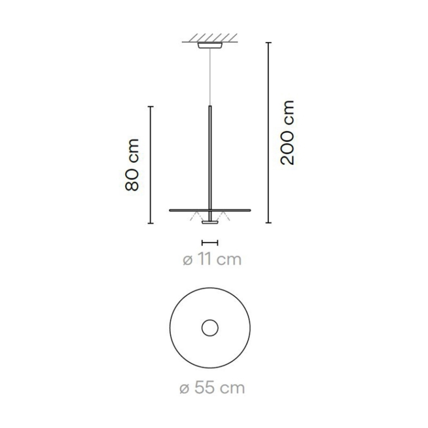 LED Lestenec na vrvici VIBIA LED/13,5W/230V CRI90