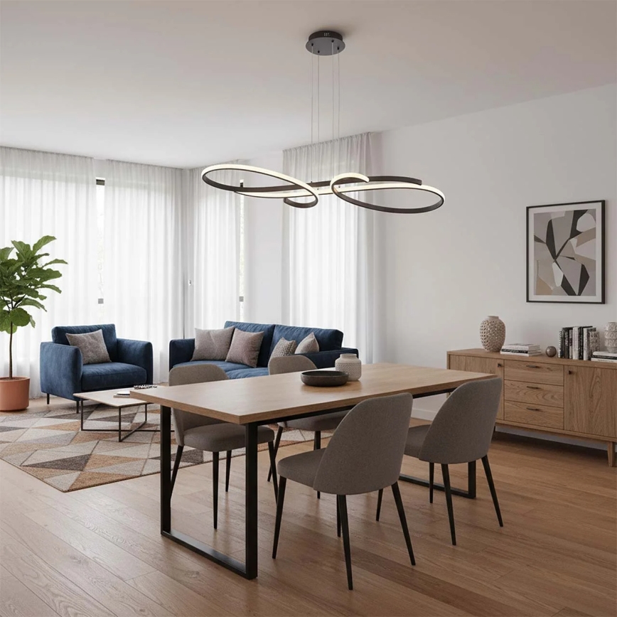LED lestenec na vrvici VIOLIN LED/40W/230V črn