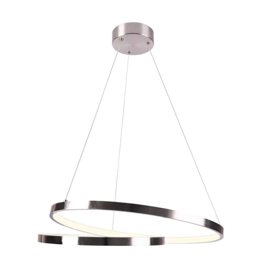 LED Lestenec na vrvici ZEFIRA LED/40W/230V 4000K pr. 50 cm sijajni krom