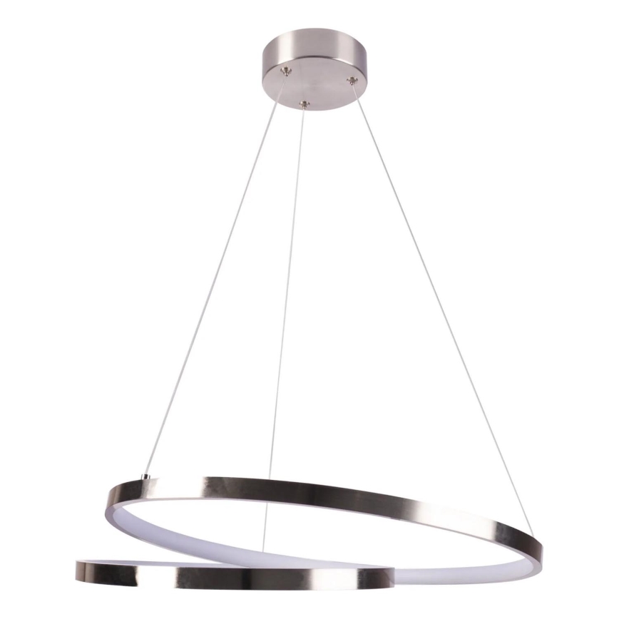 LED Lestenec na vrvici ZEFIRA LED/40W/230V 4000K pr. 50 cm sijajni krom