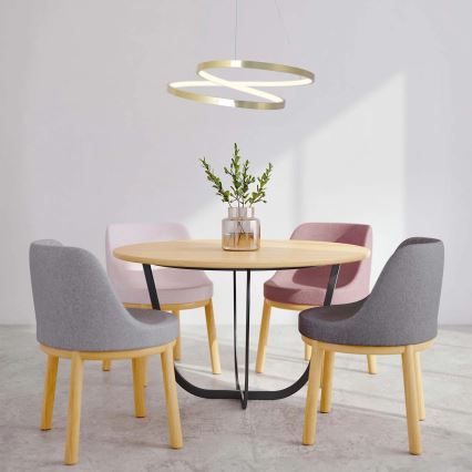 LED lestenec na vrvici ZEFIRA LED/40W/230V 4000K premer 50 cm, zlate barve