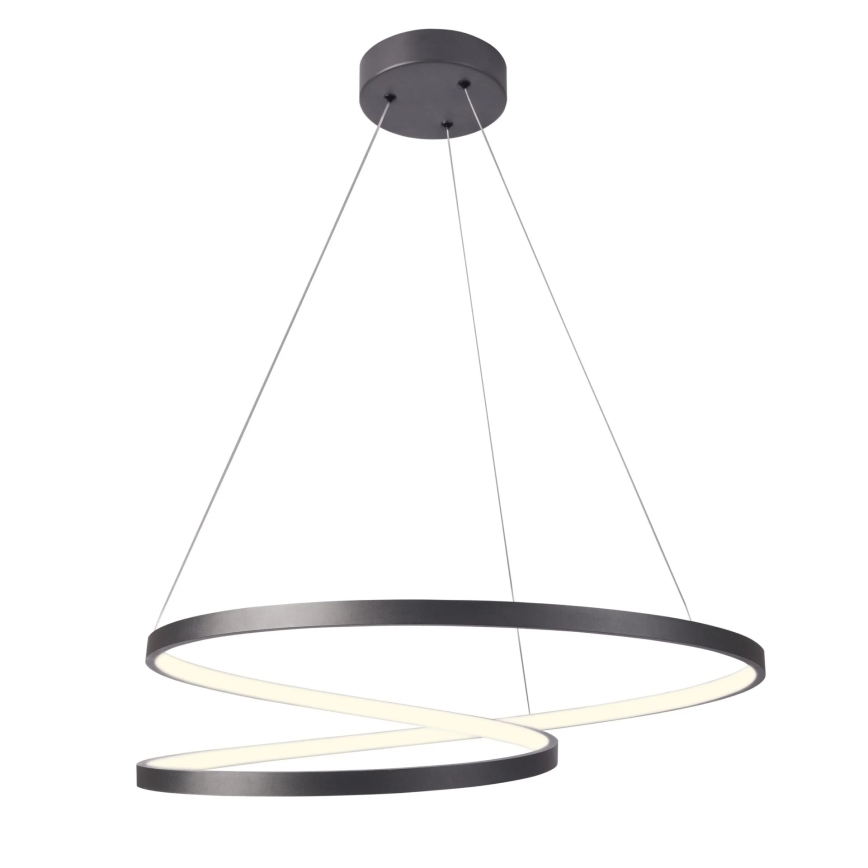 LED Lestenec na vrvici ZEFIRA LED/52W/230V 4000K pr. 60 cm antracit