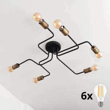 LED Lestenec TUBE 6xE27/15W/230V