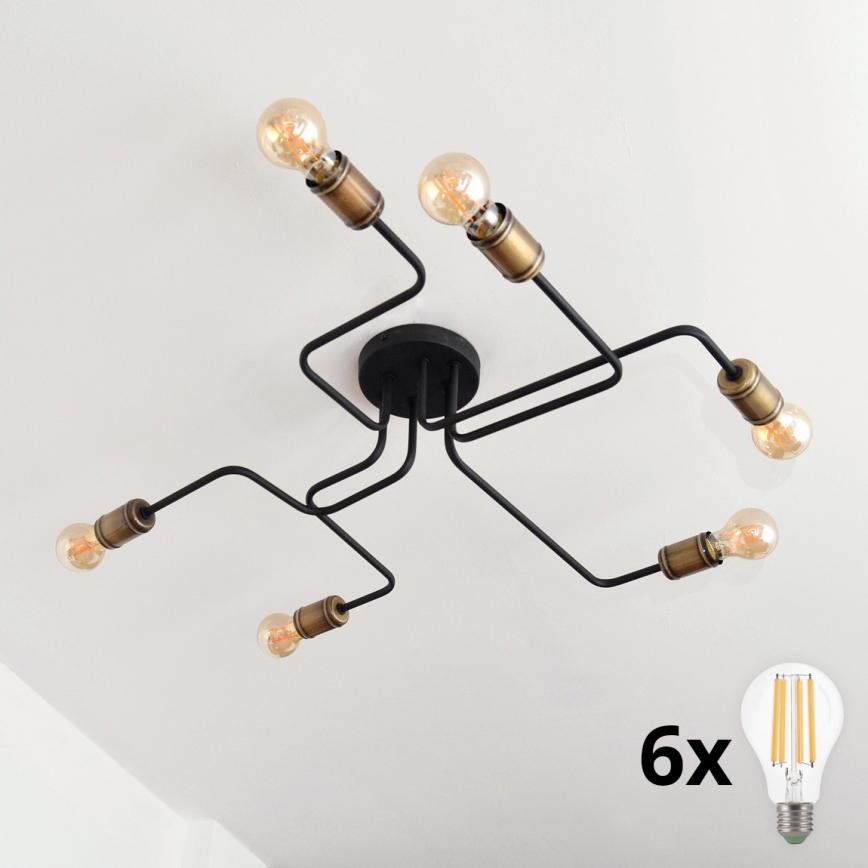 LED Lestenec TUBE 6xE27/15W/230V