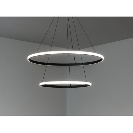 Zatemljiv LED lestenec na kablu LED/55W/230V 3000-6500K premer 60 cm + daljinski upravljalnik