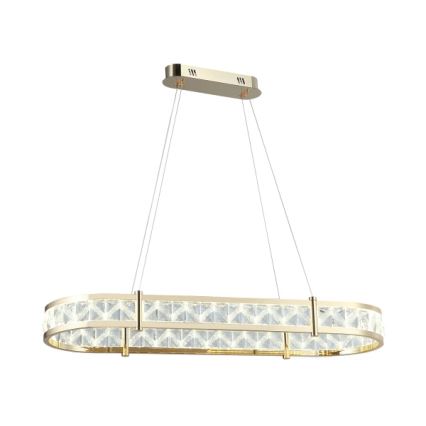 LED Zatemnljiv kristalni lestenec na jekleni vrvici ENRIQUE LED/50W//230V 3000-6000K + daljinski upravljalnik