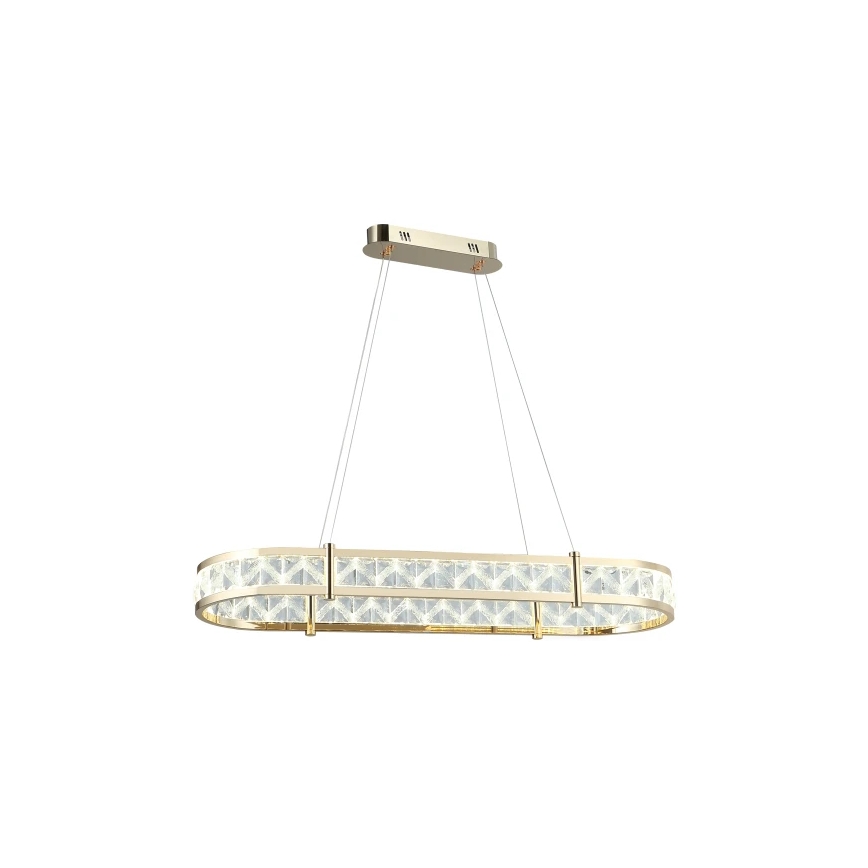 LED Zatemnljiv kristalni lestenec na jekleni vrvici ENRIQUE LED/50W//230V 3000-6000K + daljinski upravljalnik