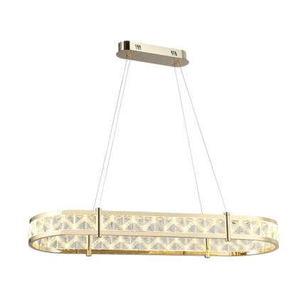 LED Zatemnljiv kristalni lestenec na jekleni vrvici ENRIQUE LED/50W//230V 3000-6000K + daljinski upravljalnik
