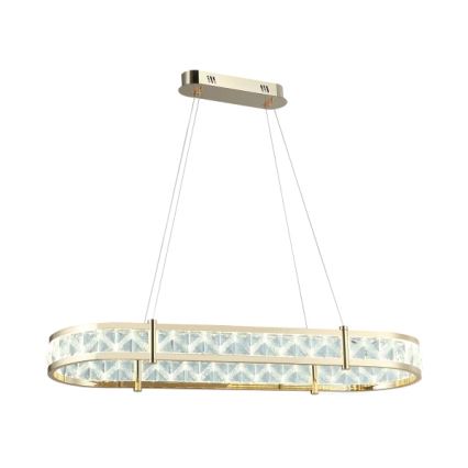 LED Zatemnljiv kristalni lestenec na jekleni vrvici ENRIQUE LED/50W//230V 3000-6000K + daljinski upravljalnik