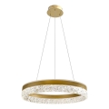 LED Lestenj na vrvi FROZI LED/32W/230V premer 50 cm zlat