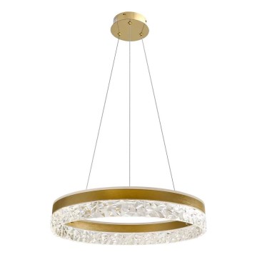 LED Lestenj na vrvi FROZI LED/32W/230V premer 50 cm zlat