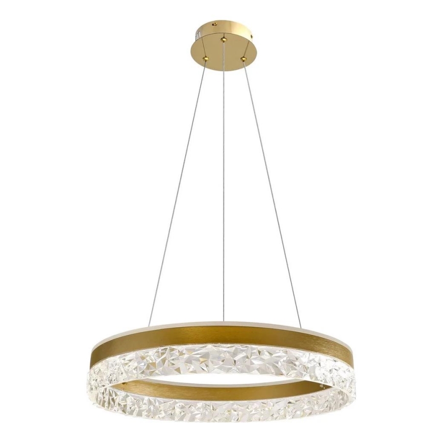 LED Lestenj na vrvi FROZI LED/32W/230V premer 50 cm zlat