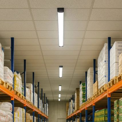 LED linearno svetilo 30 W, 230 V, 4000 K, 90 cm, v črni barvi