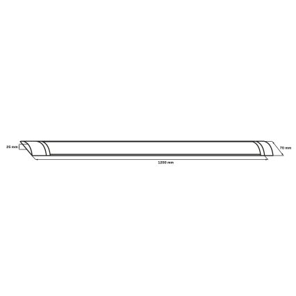 LED linearno svetilo LED/36W/230V 4000K 120 cm črno