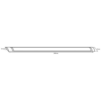 LED linearno svetilo LED/50W/230V 4000K 150 cm črna