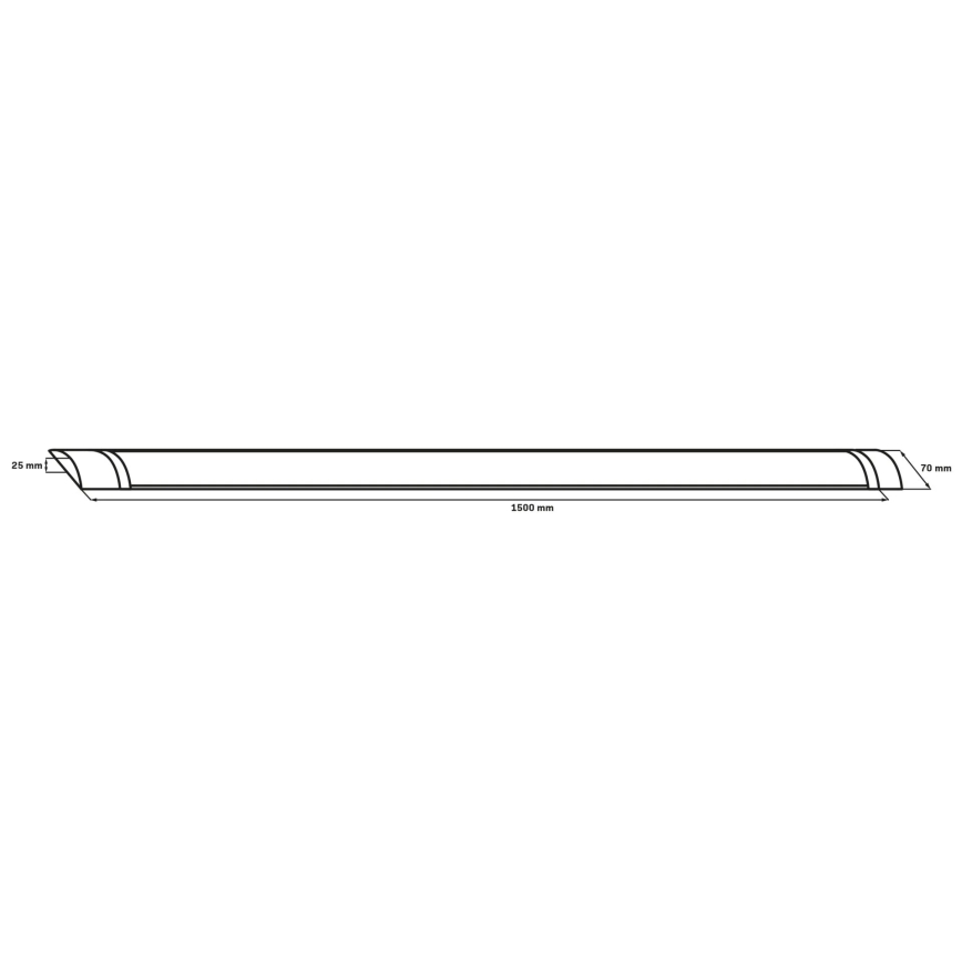 LED linearno svetilo LED/50W/230V 4000K 150 cm črna
