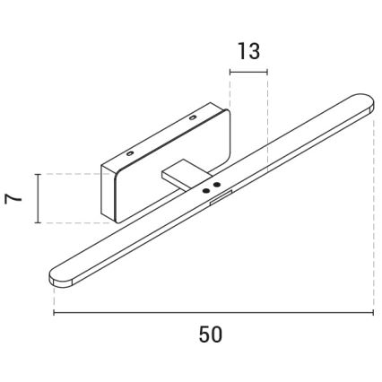 LED Luč za osvetlitev ogledala LED/10W/230V 3000K saten